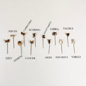 Brass Zodiac Pins
