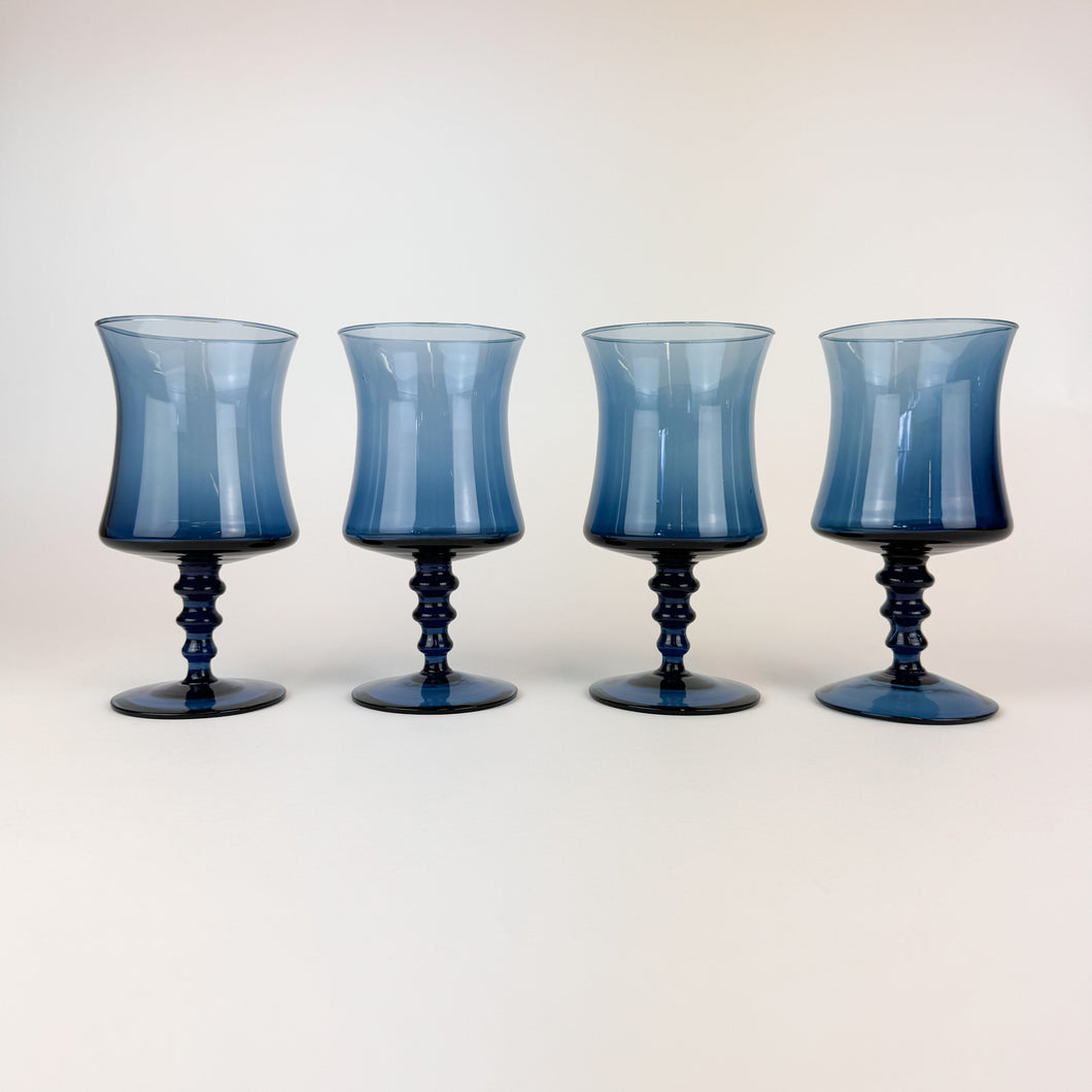 Set of 4 Blue Glasses