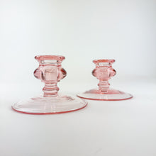 Load image into Gallery viewer, Pink Glass Candlestick Holdee
