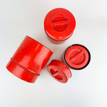 Load image into Gallery viewer, Set of 4 Vintage Nesting Canisters
