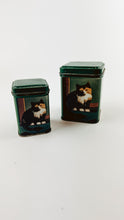 Load image into Gallery viewer, Pair of small cat tins
