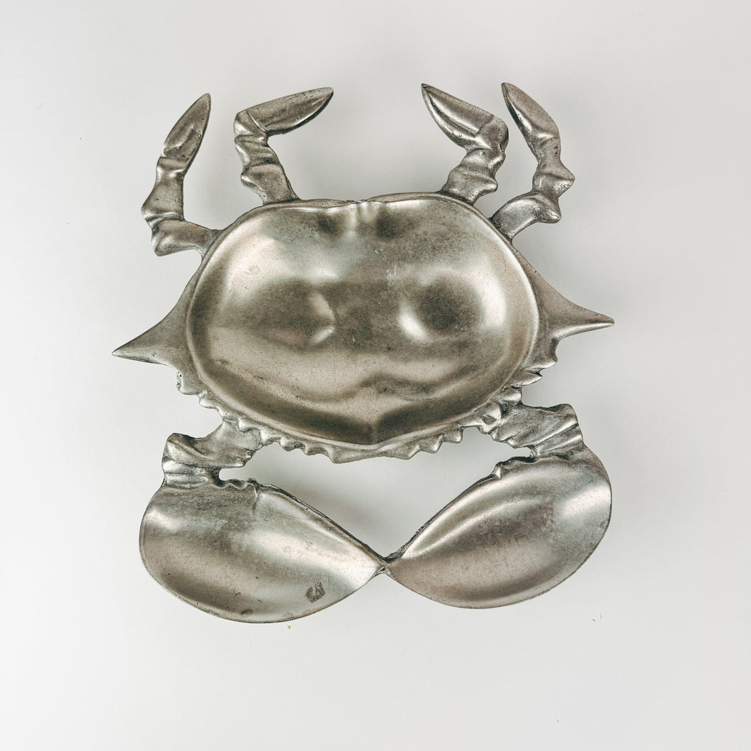 Silver Metal Crab Tray