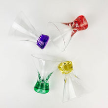 Load image into Gallery viewer, Set of 4 Multi Colored Cocktail Glasses
