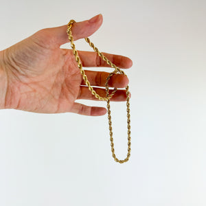 Vintage Gold Rope Chain