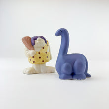 Load image into Gallery viewer, Ceramic Dinosaur and Flintstone Salt and Pepper Shakers
