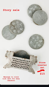 Stone coaster set