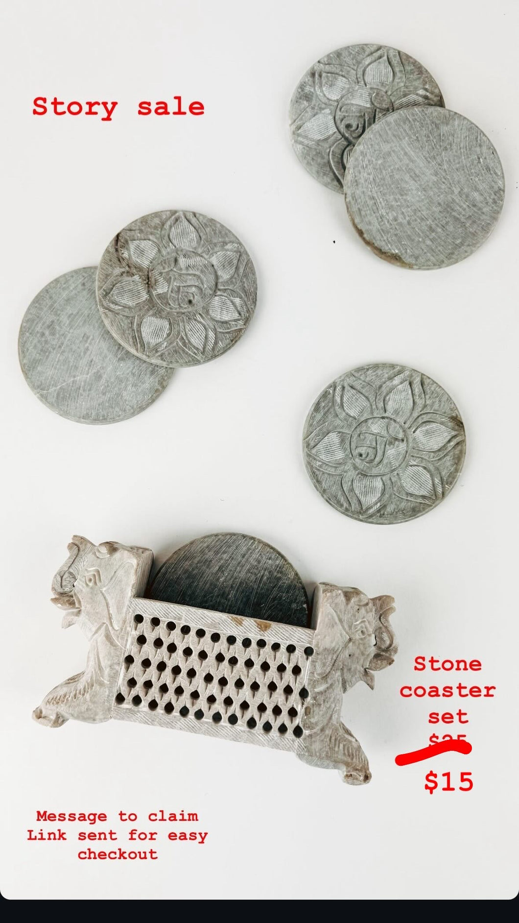 Stone coaster set