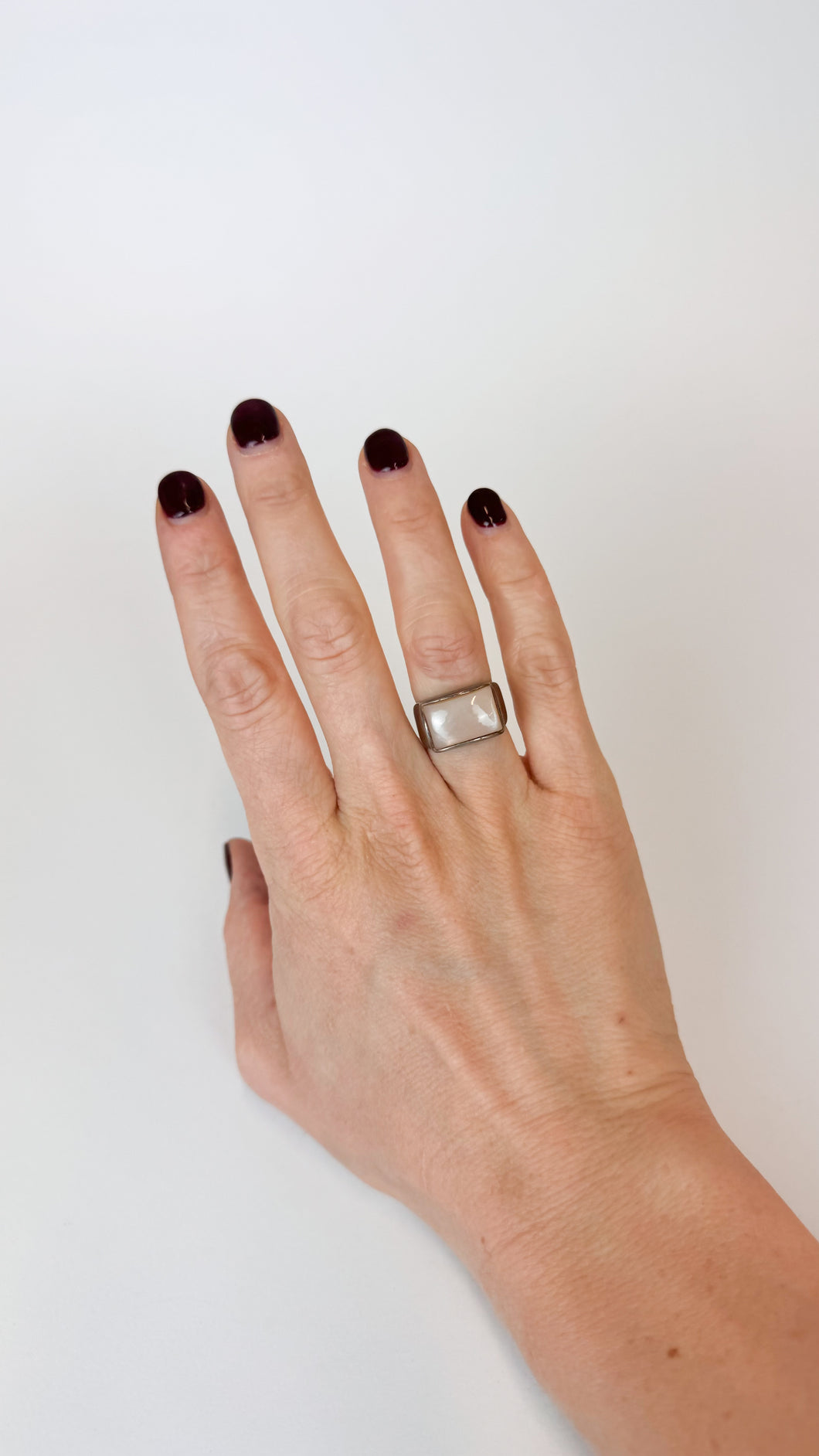 Sterling ring with pink stone