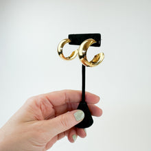 Load image into Gallery viewer, Vintage Gold Tone Hoops
