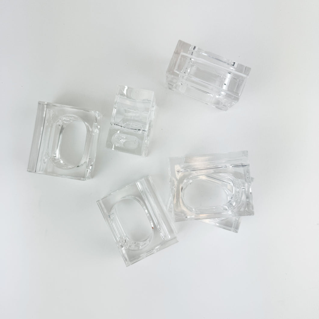 Lucite Napkin Rings