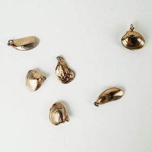 Vintage 1980's Gold Plated Metal Charms