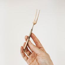 Load image into Gallery viewer, Brass Hors D&#39;oeuvre Fork
