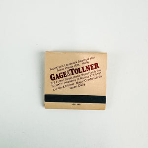 Vintage Gage & Tollner Matchbook