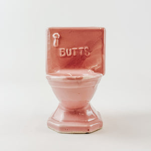 Butts Pink Ceramic Toilet Ashtray