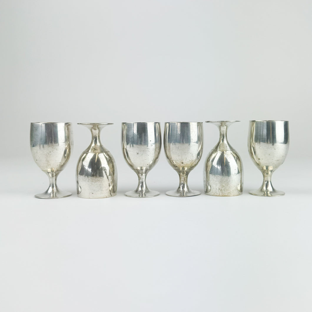 Set of 6 Silver Cordials
