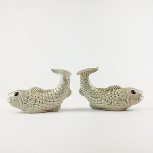 Pair of Porcelain Koi Shakers