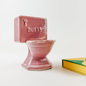 Butts Pink Ceramic Toilet Ashtray