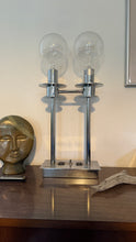 Load image into Gallery viewer, Mid Century Chrome Double Lamp
