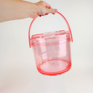 Pink Lucite Ice bucket