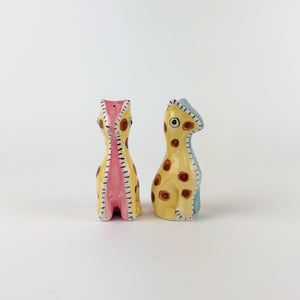 Stitched Giraffe Salt and Pepper Shakers