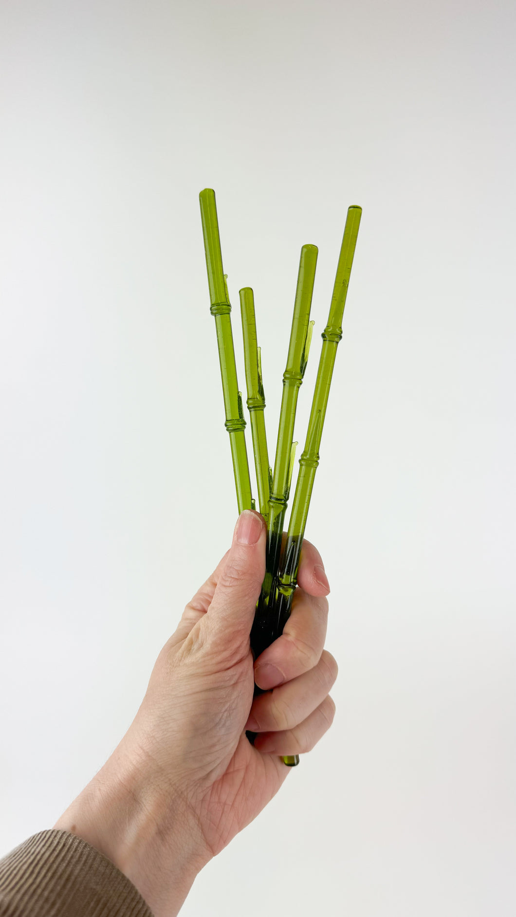 Glass swizzle stick