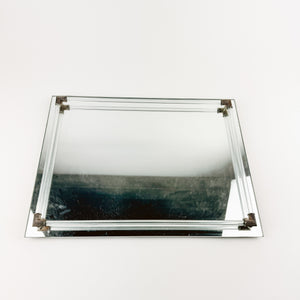 Glass Rail Mirror Tray