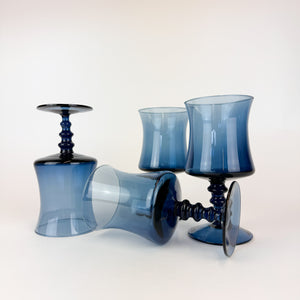 Set of 4 Blue Glasses