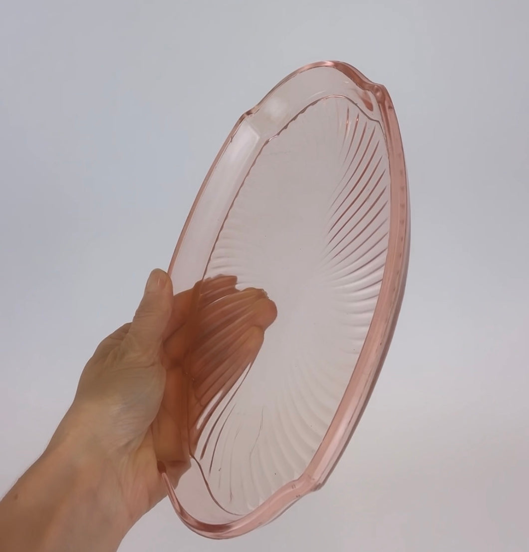 Pink Glass Tray
