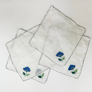 Set of 4 Embroidered Napkins