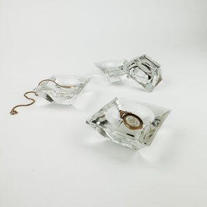 Set of 4 Crystal Salt Dips