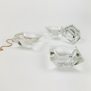 Set of 4 Crystal Salt Dips