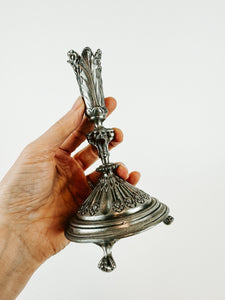Silver Gothic Candlestick Holder