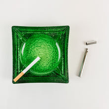 Load image into Gallery viewer, Green Glass Ashtray
