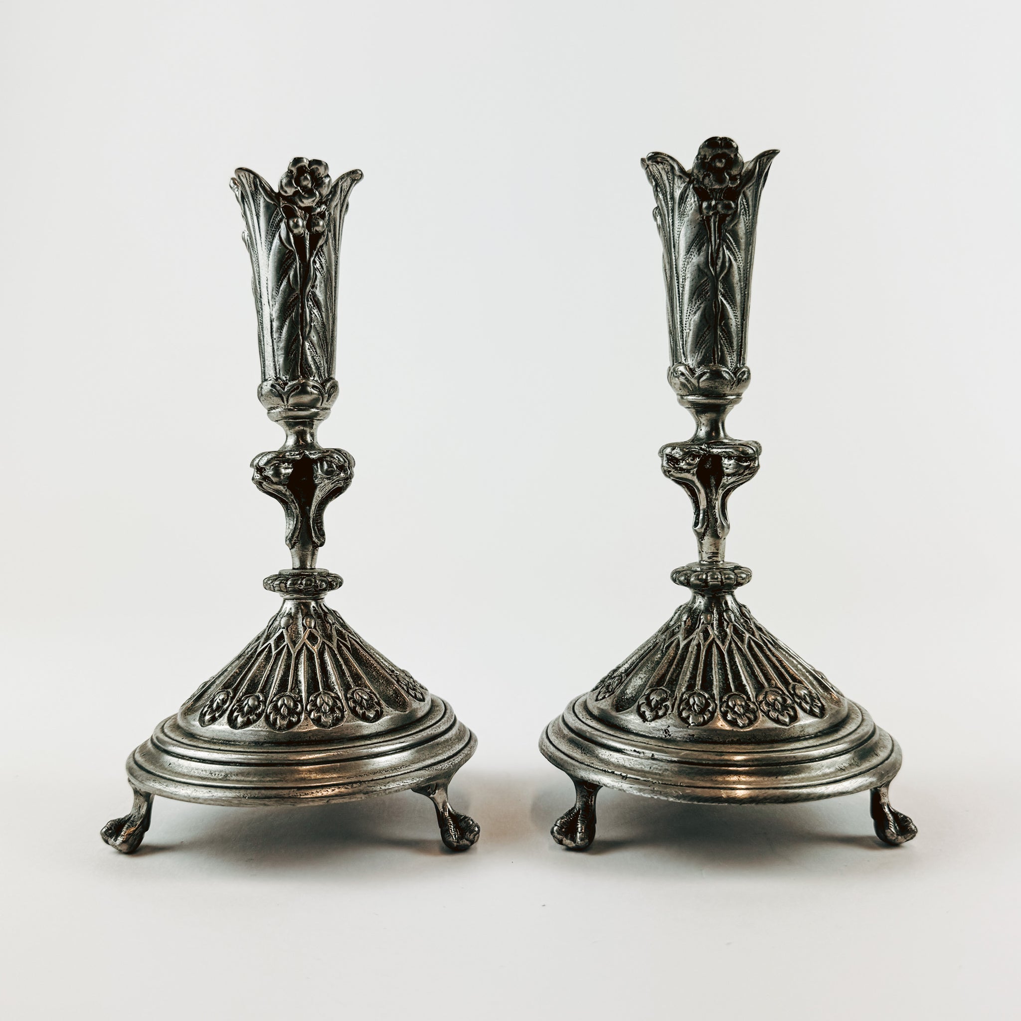 Silver Gothic Candlestick Holder – Ella Jane Vintage
