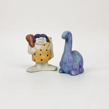 Load image into Gallery viewer, Ceramic Dinosaur and Flintstone Salt and Pepper Shakers
