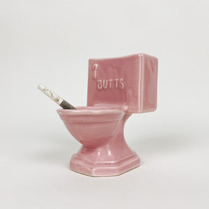 Butts Pink Ceramic Toilet Ashtray