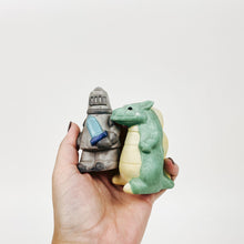 Load image into Gallery viewer, Ceramic Dragon and Slayer Salt and Pepper Shakers
