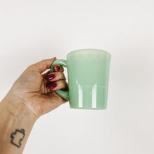 Load image into Gallery viewer, Glass Coffee/Tea Mug in Jade - Sold Individually
