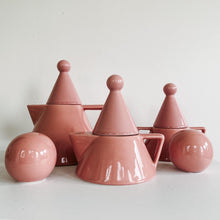 Load image into Gallery viewer, Post Modern Ceramic Tea Set in Millennium Pink
