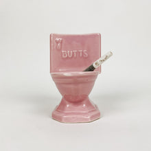 Load image into Gallery viewer, Butts Pink Ceramic Toilet Ashtray
