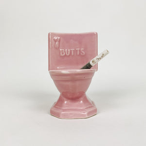Butts Pink Ceramic Toilet Ashtray