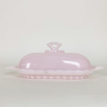 Load image into Gallery viewer, Pink Milk Glass Butter Dish
