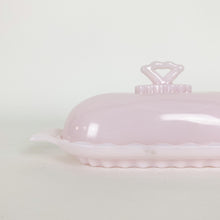 Load image into Gallery viewer, Pink Milk Glass Butter Dish
