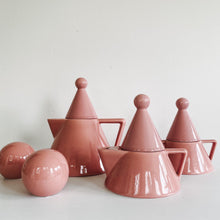 Load image into Gallery viewer, Post Modern Ceramic Tea Set in Millennium Pink
