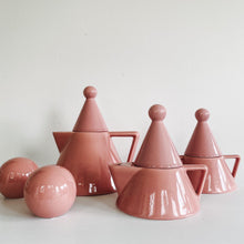 Load image into Gallery viewer, Post Modern Ceramic Tea Set in Millennium Pink
