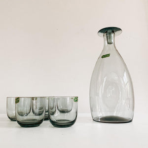 Bjorkshult Sweden Glass Decanter Set
