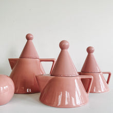 Load image into Gallery viewer, Post Modern Ceramic Tea Set in Millennium Pink
