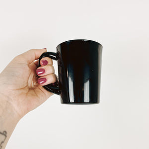 Glass Coffee/Tea Mug in Black - Sold Individually