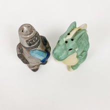 Load image into Gallery viewer, Ceramic Dragon and Slayer Salt and Pepper Shakers
