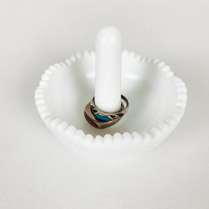 Glass Ring Drop in Milk